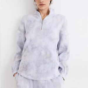 MWL Waffle Half-Zip Shirttail Sweatshirt in Tie-Dye
